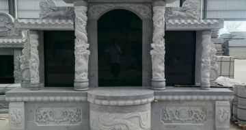 宝鸡 芝麻灰高档墓碑，土墓，可定制