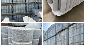 宝鸡 芝麻白花岗岩挡车柱、隔离柱多少钱