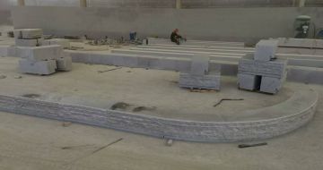 宝鸡 芝麻白整石坐凳（光面+自然面）