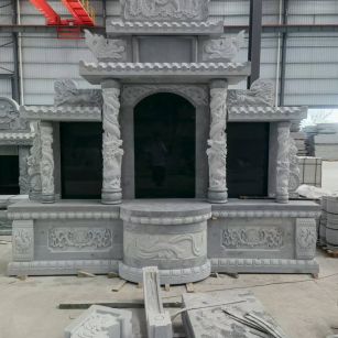 宝鸡 芝麻灰高档墓碑，土墓，可定制