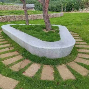 宝鸡 芝麻白光面整石坐凳