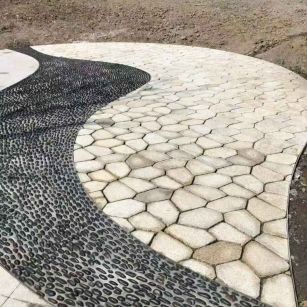 宝鸡 黄金麻冰裂缝室外铺装效果完美展示