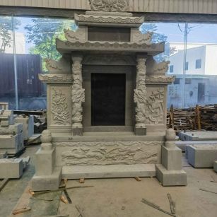 宝鸡 芝麻灰高档墓碑、土墓，一套也支持定做