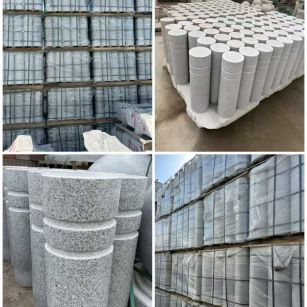 宝鸡 芝麻白花岗岩挡车柱、隔离柱多少钱