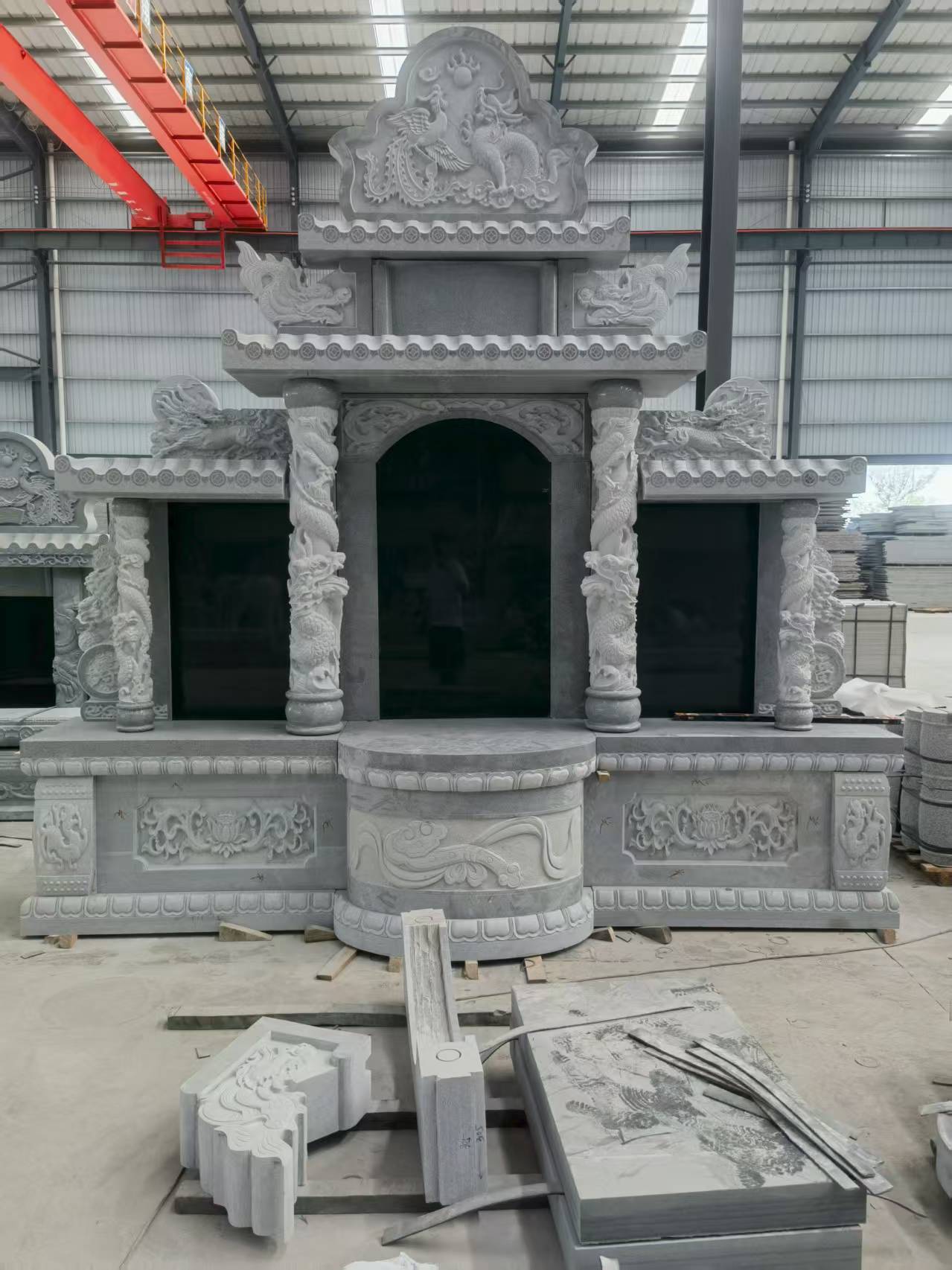 宝鸡 芝麻灰高档墓碑，土墓，可定制