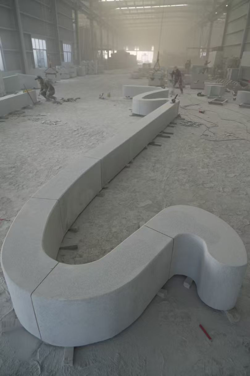 宝鸡 花岗岩整石坐凳拼装