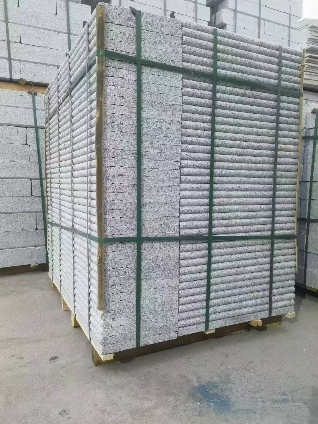 宝鸡 芙蓉白3公分厚磨圆边、拉槽，楼梯踏步