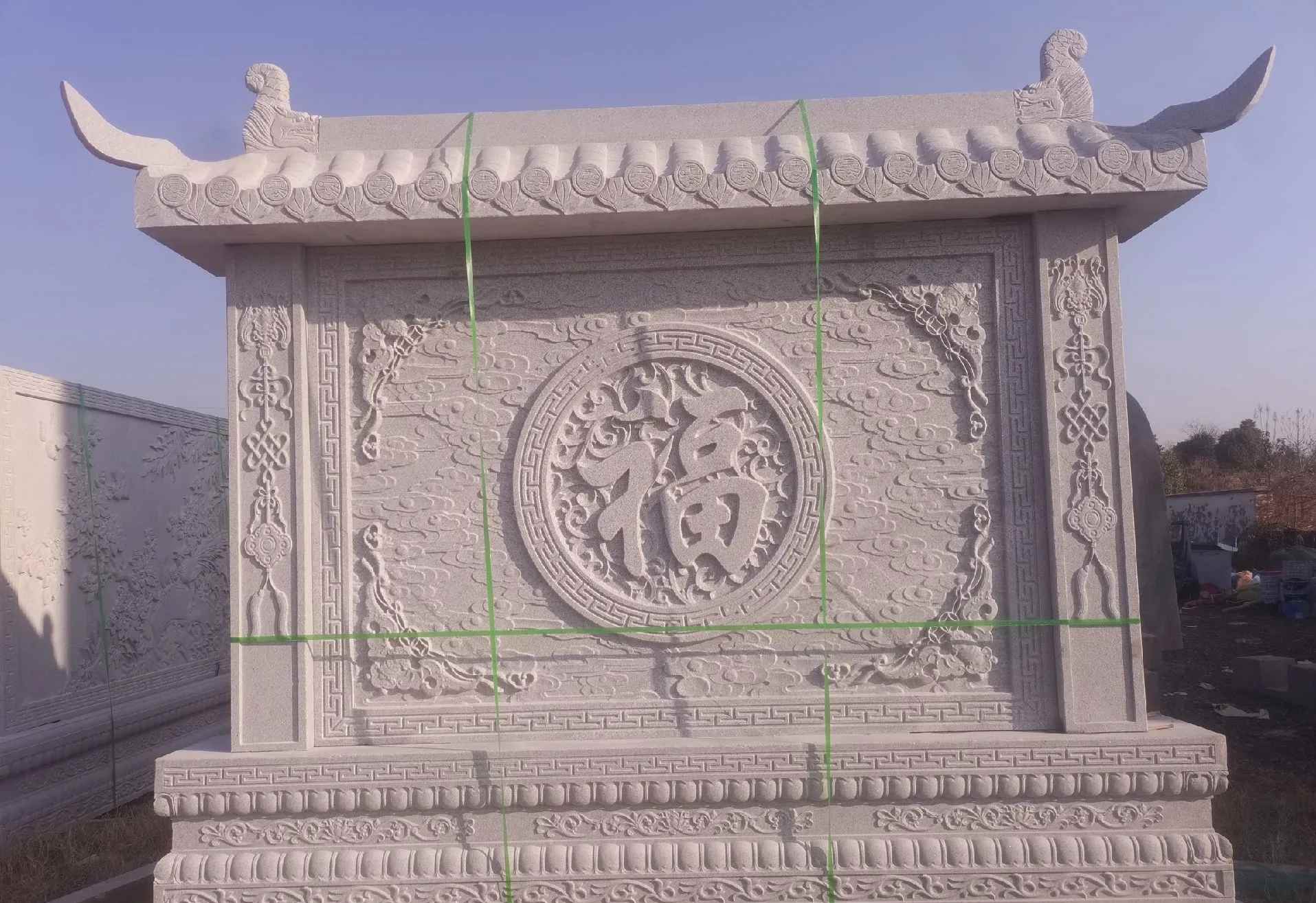 宝鸡 芝麻白花岗岩屏风，照壁，影壁